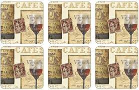 Pimpernel "The French Cellar" Coasters - Set of 6