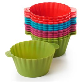 OXO Silicone Baking Cups. Set of 12 in assorted colours. Dishwasher safe, use in muffin tins or stand alone.