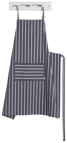 Now Designs 'Butcher Stripe' Mighty Apron is longer and wider than standard chef aprons for extended coverage. 100% cotton with adjustable neck strap and long ties. Machine wash and dry.