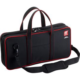two compartment zippered knife bag holds 12 knives
