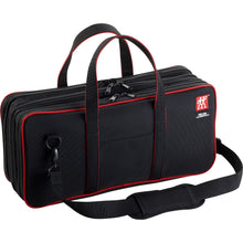Load image into Gallery viewer, 3 compartment zippered knife bag holds 20 knives. Great for chefs or students
