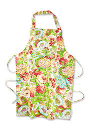Spring Gathering Apron by April Cornell features an explosion of colourful blossoms. Adjustable neck strap, machine wash. 100% cotton.