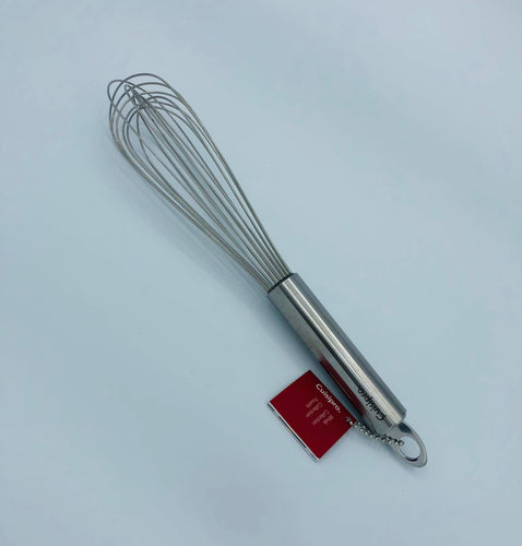 Cuisipro 10 inch stainless steel whisk. Ergonomic handle, dishwasher safe